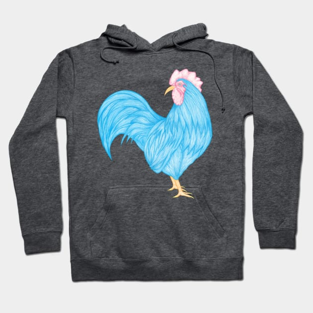 Blue Rooster Hoodie by Ranggasme